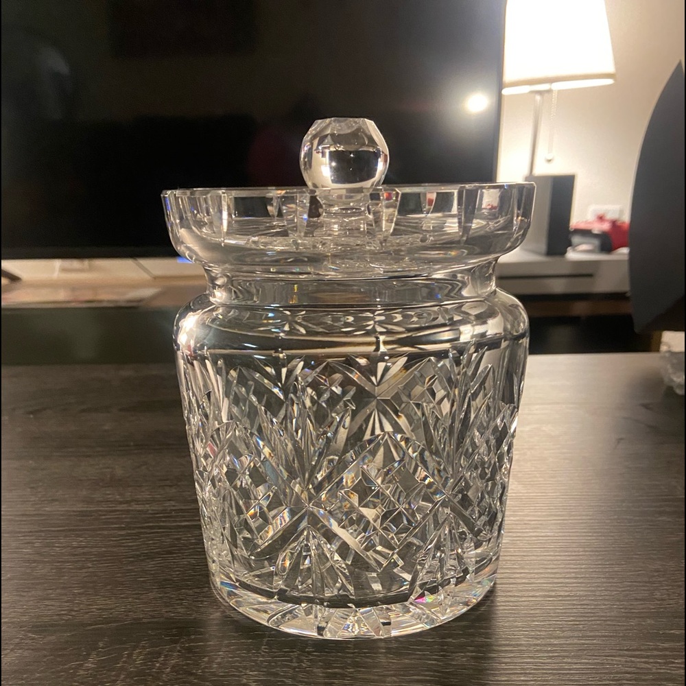 Waterfront Crystal Lismore Biscuit Barrell made in Ireland